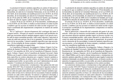 Resolución Atención Sanitaria en Centros Educativos